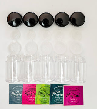 Shaker 5-pack + Stickers