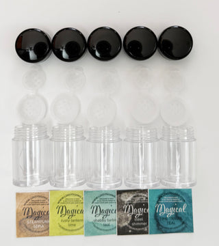 Shaker 5-pack + Stickers