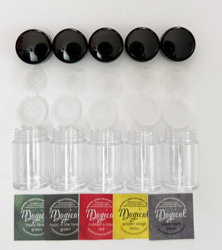 Shaker 5-pack + Stickers