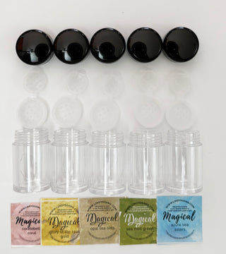 Shaker 5-pack + Stickers