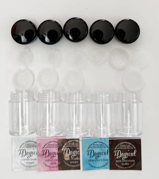 Shaker 5-pack + Stickers