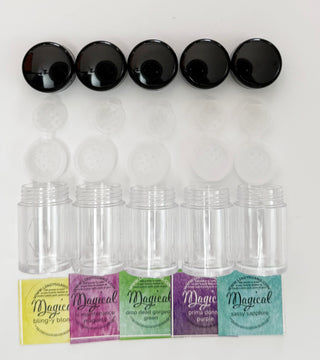 Shaker 5-pack + Stickers