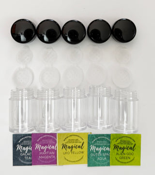 Shaker 5-pack + Stickers