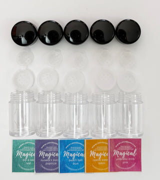 Shaker 5-pack + Stickers