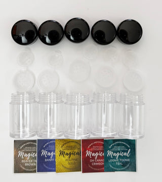 Shaker 5-pack + Stickers