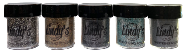 Lindy's Stamp Gang 2 Tone Embossing Powders .5oz 5/Pkg Metal Maniacs