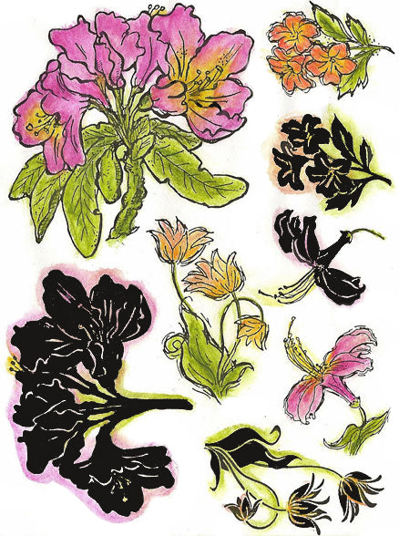 Rhododendron & Azalea Duet - Lindy's Stamp Gang